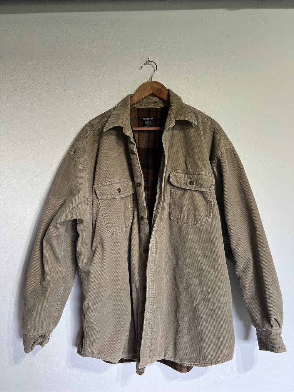 Northcrest Corduroy Shirt Jacket in Tan